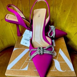 Zara Pink/Purple Slingbacks